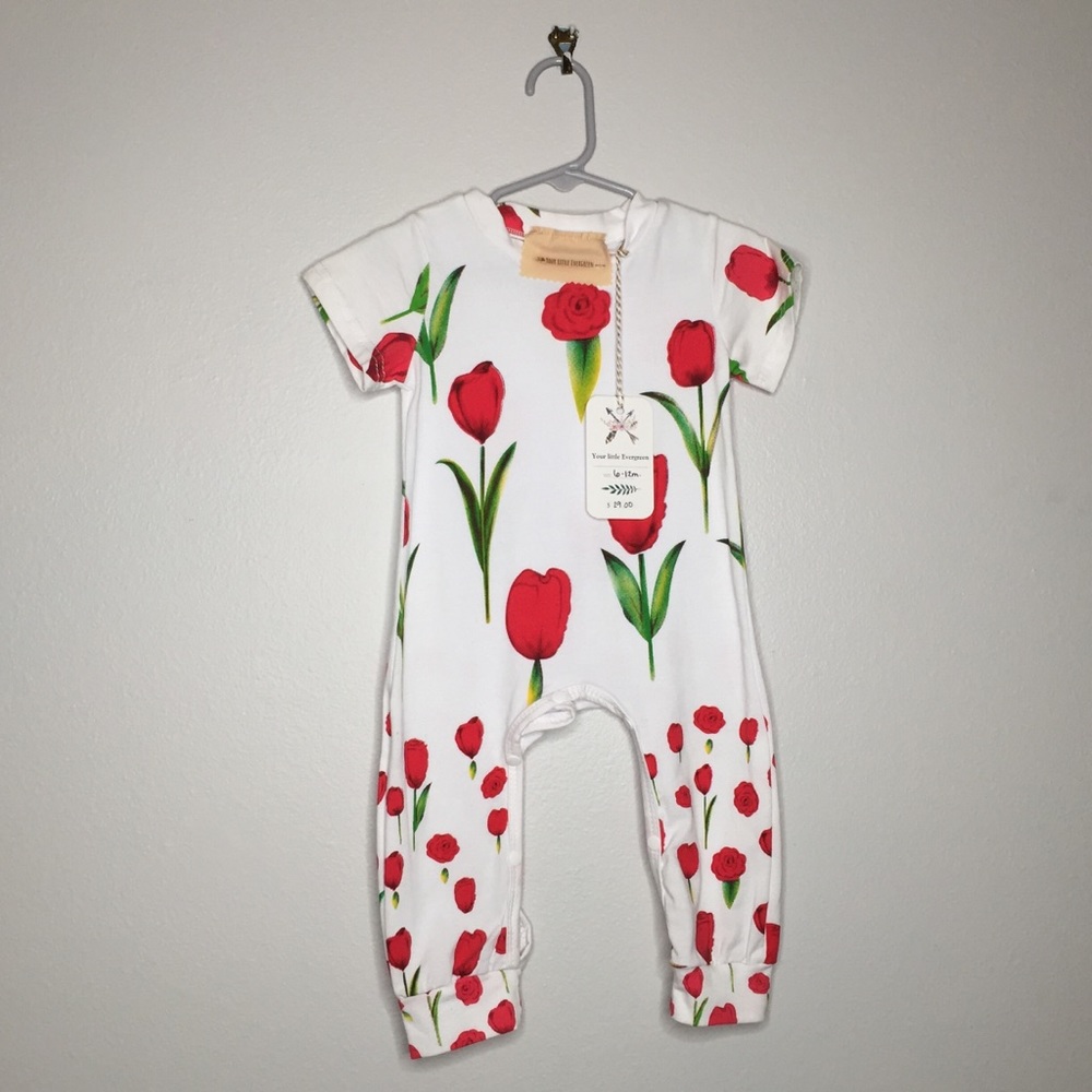 NWT girl flower romper